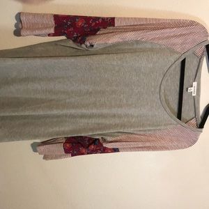 Pattern mixing baseball top